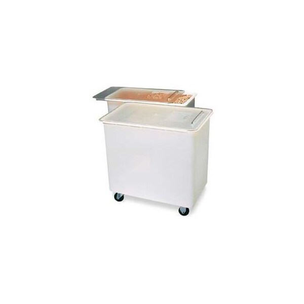 Carlisle-Mobile Ingredient Bin w/Lid, Polyethylene, 44 Gal., White